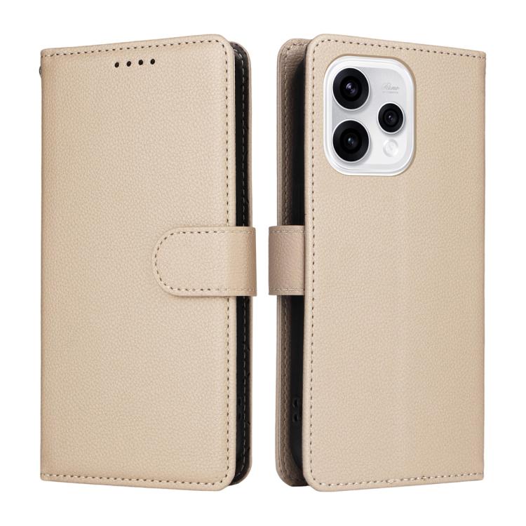 For OPPO Reno15 5G Global / Reno 15c 5G Litchi Texture RFID Blocking 3-Card Wallet Leather Phone Case
