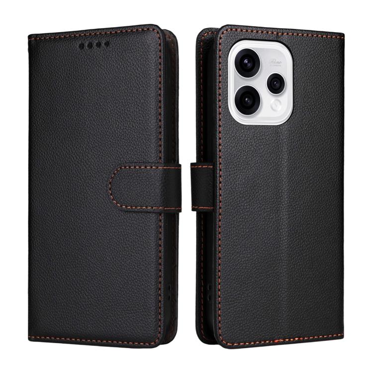 For OPPO Reno15 5G Global / Reno 15c 5G Litchi Texture RFID Blocking 3-Card Wallet Leather Phone Case
