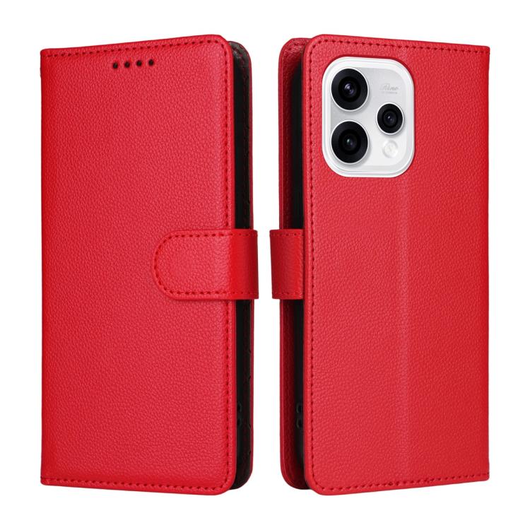 For OPPO Reno15 5G Global / Reno 15c 5G Litchi Texture RFID Blocking 3-Card Wallet Leather Phone Case
