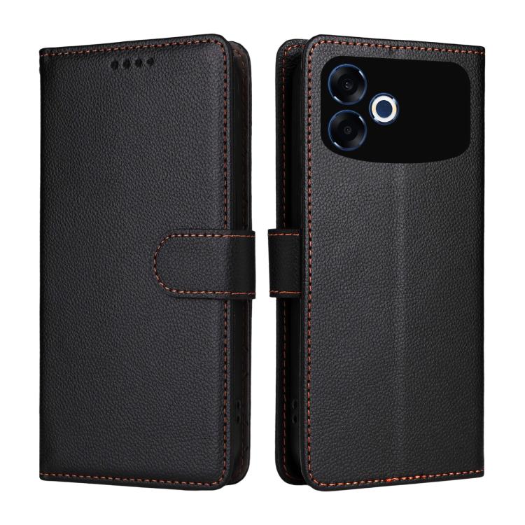 For OPPO F33 Pro 5G Litchi Texture RFID Blocking 3-Card Wallet Leather Phone Case