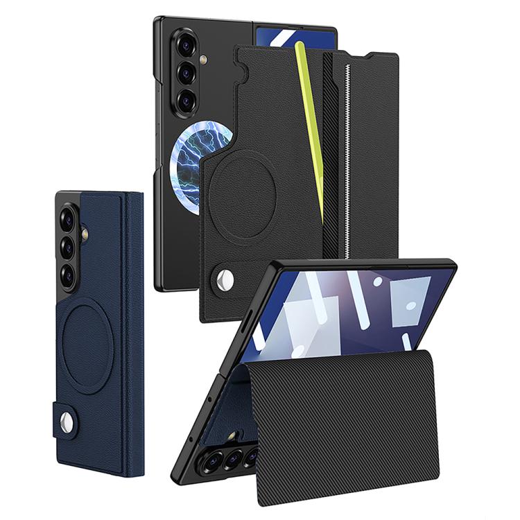 For Samsung Galaxy Z Fold7 5G GKK Integrated MagSafe Magnetic Split Flip Leather Phone Case