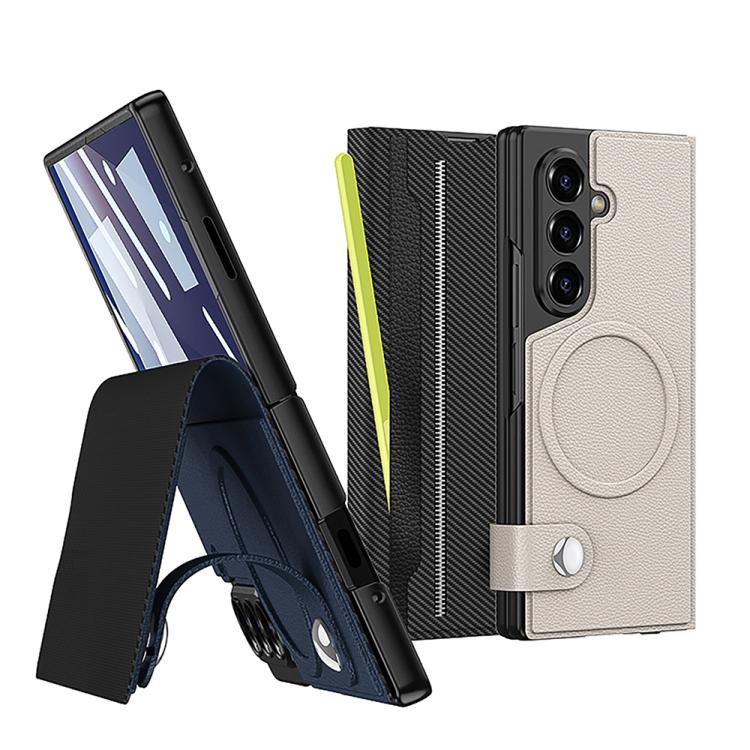 For Samsung Galaxy Z Fold7 5G GKK Integrated MagSafe Magnetic Split Flip Leather Phone Case