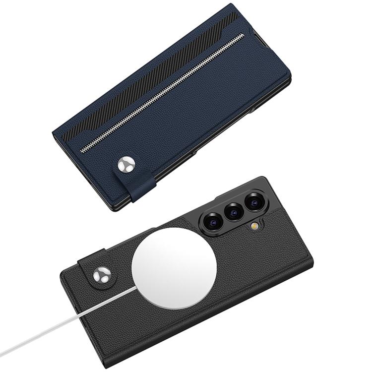 For Samsung Galaxy Z Fold7 5G GKK Integrated MagSafe Magnetic Split Flip Leather Phone Case