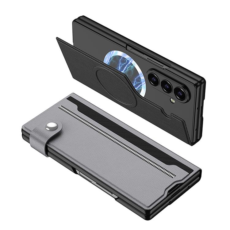 For Samsung Galaxy Z Fold7 5G GKK Integrated MagSafe Magnetic Split Flip Leather Phone Case
