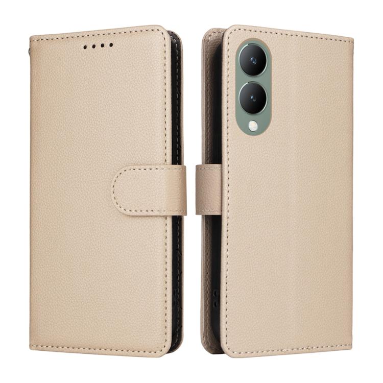 For vivo Y17s / Y28 5G / Y36 5G / Y36i / Y33T Litchi Texture RFID Blocking 3-Card Wallet Leather Phone Case