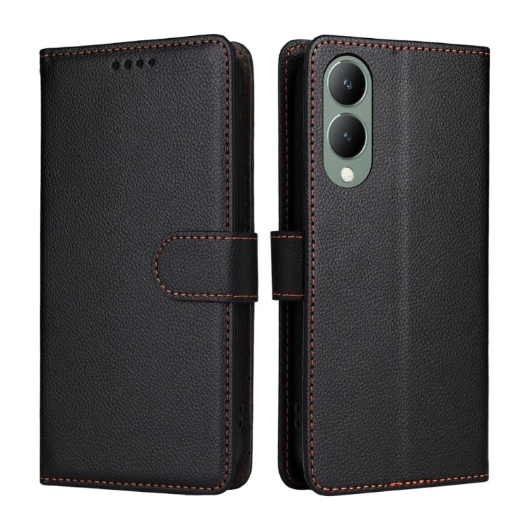 For vivo Y17s / Y28 5G / Y36 5G / Y36i / Y33T Litchi Texture RFID Blocking 3-Card Wallet Leather Phone Case
