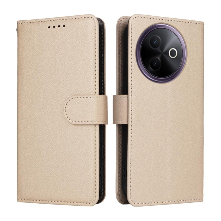 For vivo Y39 5G / vivo Y300i Litchi Texture RFID Blocking 3-Card Wallet Leather Phone Case