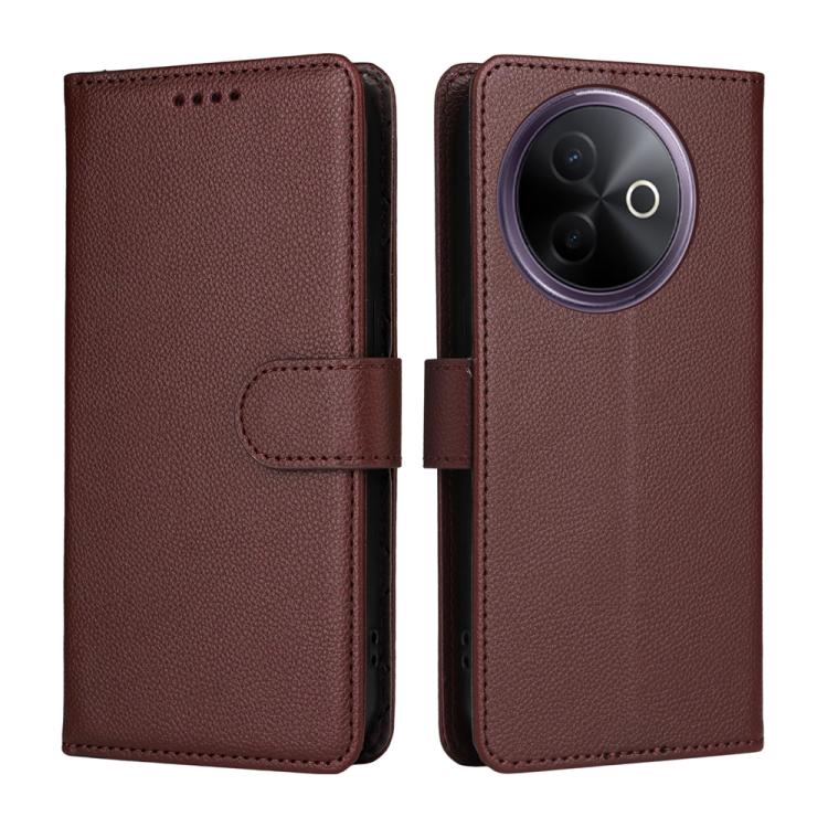 For vivo Y39 5G / vivo Y300i Litchi Texture RFID Blocking 3-Card Wallet Leather Phone Case