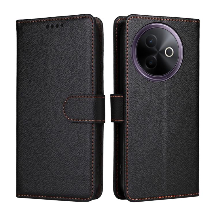 For vivo Y39 5G / vivo Y300i Litchi Texture RFID Blocking 3-Card Wallet Leather Phone Case
