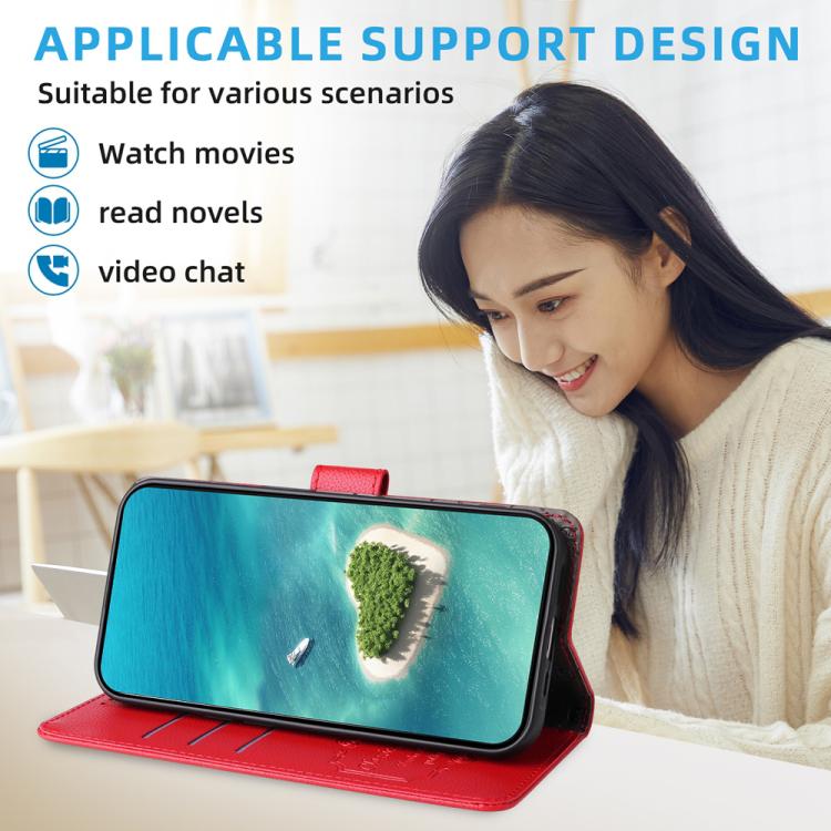For vivo Y50 2025 Litchi Texture RFID Blocking 3-Card Wallet Leather Phone Case