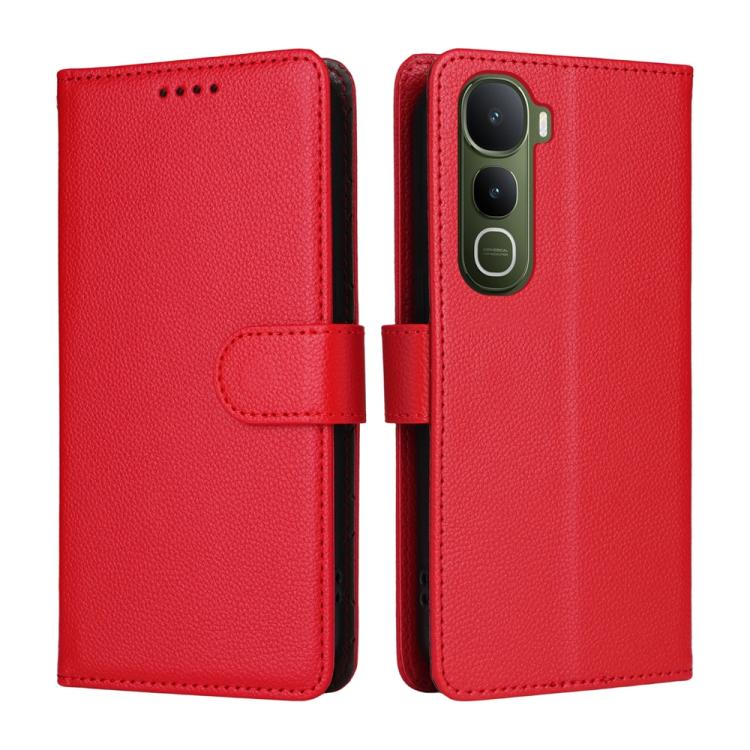 For vivo Y400 4G / 5G Litchi Texture RFID Blocking 3-Card Wallet Leather Phone Case