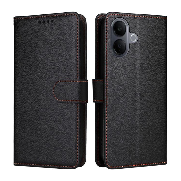 For vivo V60 Lite 4G / 5G Litchi Texture RFID Blocking 3-Card Wallet Leather Phone Case