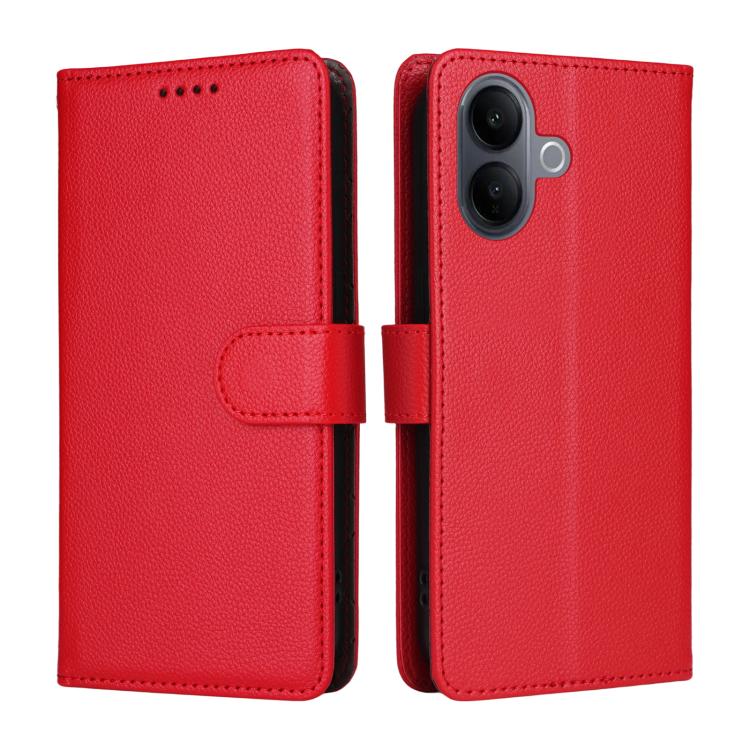 For vivo V60 Lite 4G / 5G Litchi Texture RFID Blocking 3-Card Wallet Leather Phone Case