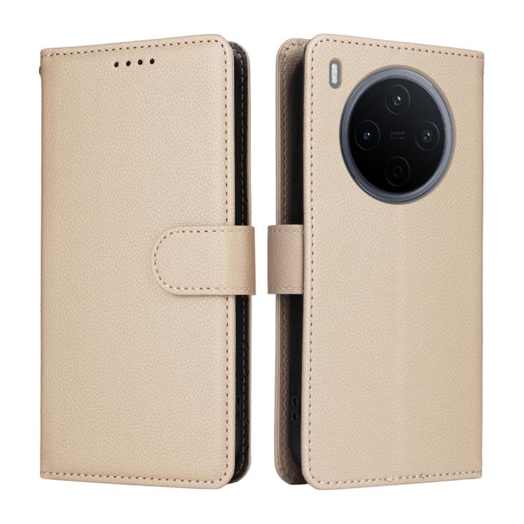 For vivo Y500 Pro 5G Litchi Texture RFID Blocking 3-Card Wallet Leather Phone Case