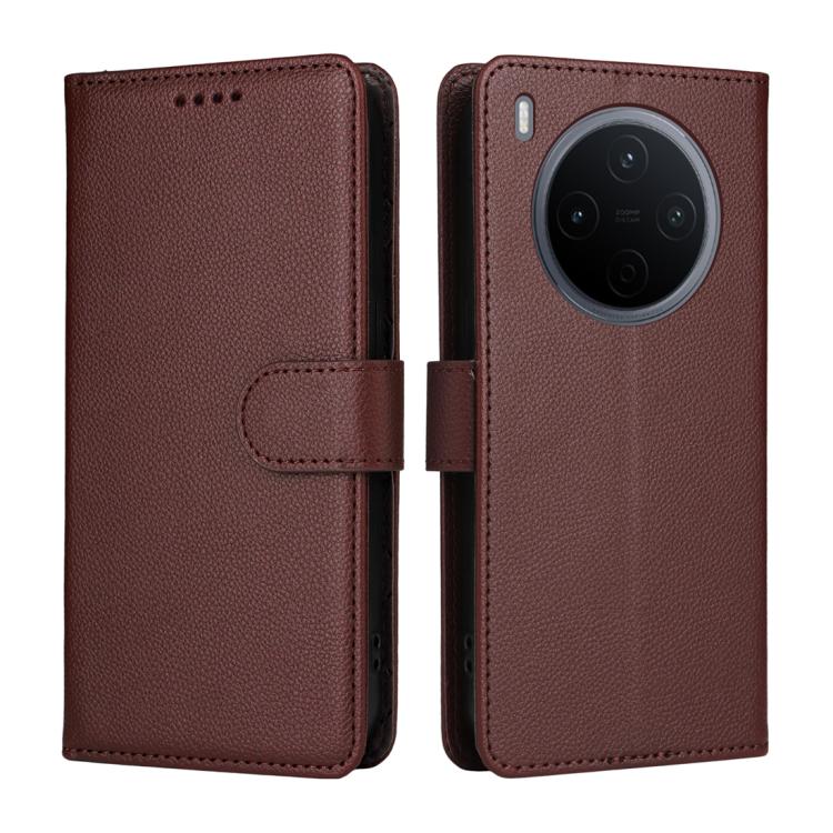 For vivo Y500 Pro 5G Litchi Texture RFID Blocking 3-Card Wallet Leather Phone Case