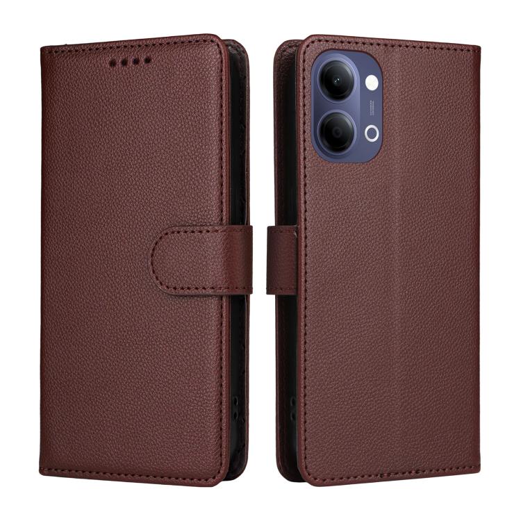 For vivo Y21 5G 2026 / vivo Y05 4G Litchi Texture RFID Blocking 3-Card Wallet Leather Phone Case