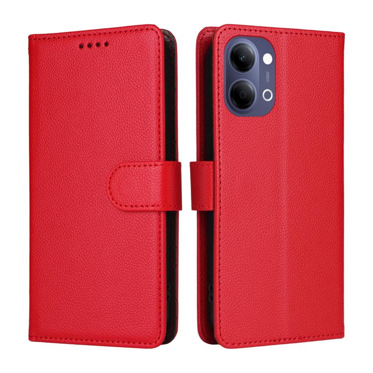 For vivo Y21 5G 2026 / vivo Y05 4G Litchi Texture RFID Blocking 3-Card Wallet Leather Phone Case