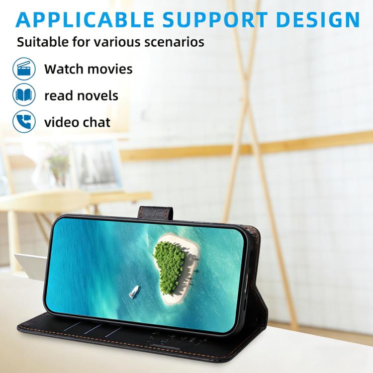 For vivo Y600 Pro 5G Litchi Texture RFID Blocking 3-Card Wallet Leather Phone Case