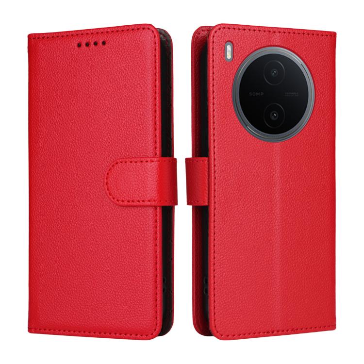 For vivo Y600 Pro 5G Litchi Texture RFID Blocking 3-Card Wallet Leather Phone Case