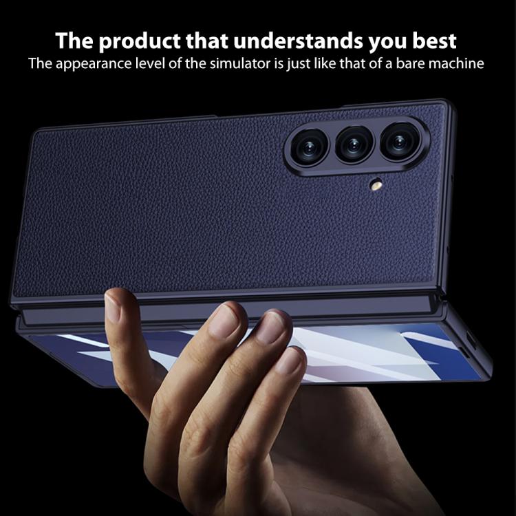 For Samsung Galaxy Z Fold7 5G GKK Integrated Metal Paint Skin Feel Leather Full Coverage Phone Case