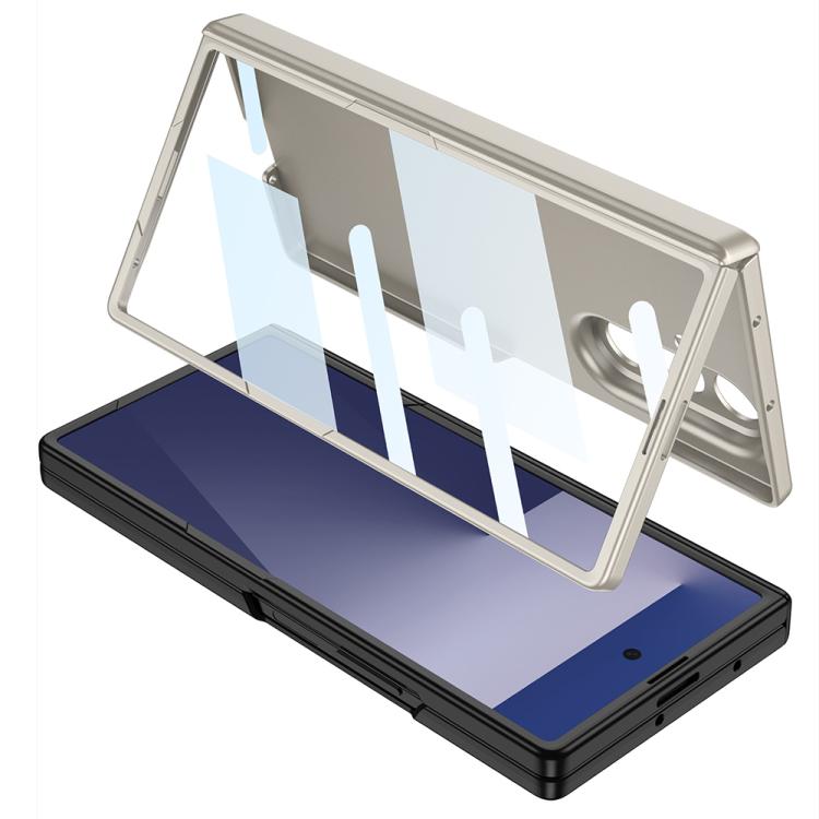 For Samsung Galaxy Z Fold7 5G GKK Integrated Magnetic Folding Hinge Full Coverage Phone Case with Rotating Bracket