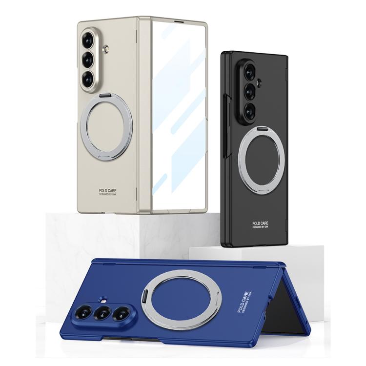For Samsung Galaxy Z Fold7 5G GKK Integrated Magnetic Folding Hinge Full Coverage Phone Case with Rotating Bracket