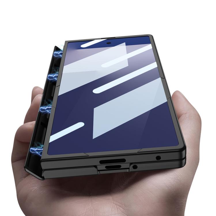 For Samsung Galaxy Z Fold7 5G GKK Integrated Magnetic Folding Hinge Full Coverage Phone Case with Rotating Bracket