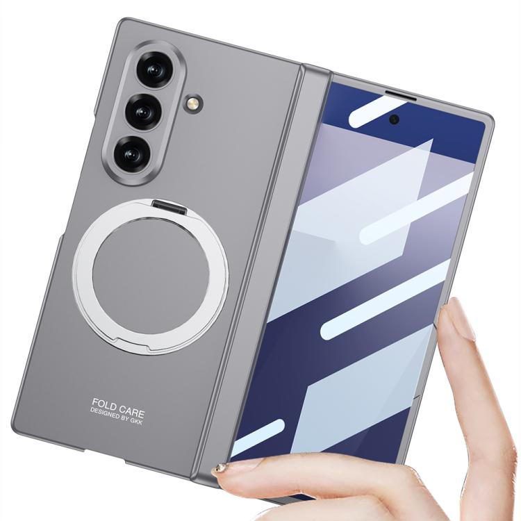For Samsung Galaxy Z Fold7 5G GKK Integrated Magnetic Folding Hinge Full Coverage Phone Case with Rotating Bracket