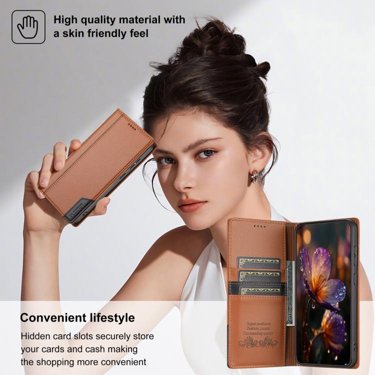 For Xiaomi 14T Pro 5G N.BEKUS P3 RFID Stitching Magnetic Flip Leather Phone Case
