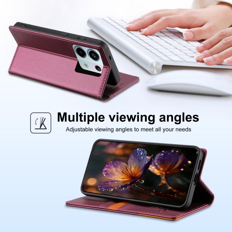 For Redmi Note 12 Pro 5G Global N.BEKUS P3 RFID Stitching Magnetic Flip Leather Phone Case