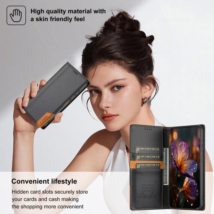 For Redmi Note 13 5G Global N.BEKUS P3 RFID Stitching Magnetic Flip Leather Phone Case