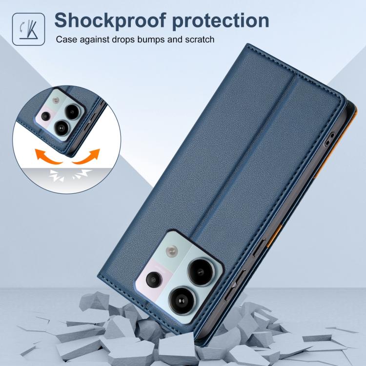 For Redmi Note 13 5G Global N.BEKUS P3 RFID Stitching Magnetic Flip Leather Phone Case