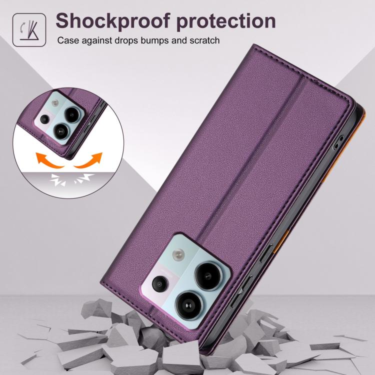 For Redmi Note 13 Pro 5G Global N.BEKUS P3 RFID Stitching Magnetic Flip Leather Phone Case