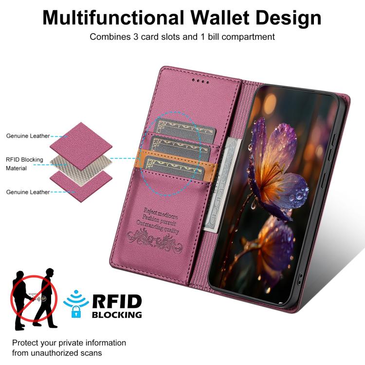 For Redmi Note 13 Pro 5G Global N.BEKUS P3 RFID Stitching Magnetic Flip Leather Phone Case