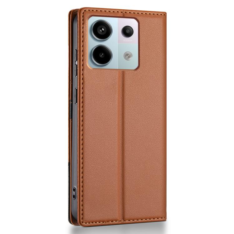 For Redmi Note 13 4G N.BEKUS P3 RFID Stitching Magnetic Flip Leather Phone Case