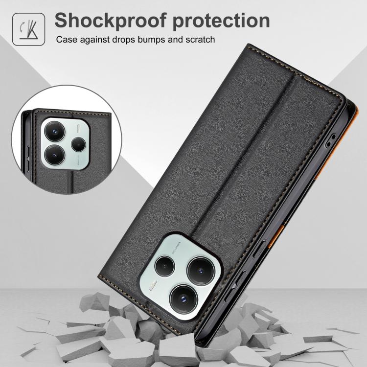 For Redmi Note 14 Pro 5G Global N.BEKUS P3 RFID Stitching Magnetic Flip Leather Phone Case