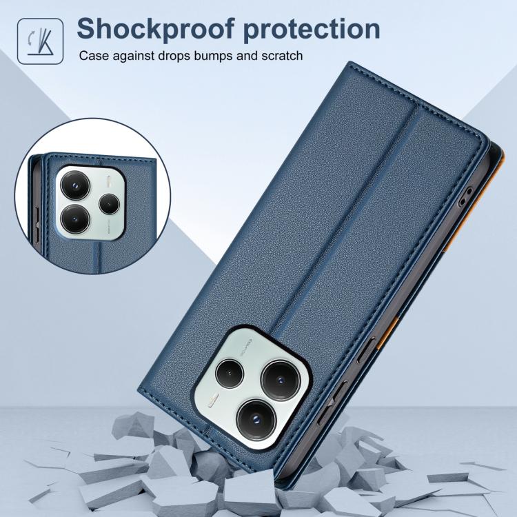 For Redmi Note 14 Pro 5G Global N.BEKUS P3 RFID Stitching Magnetic Flip Leather Phone Case