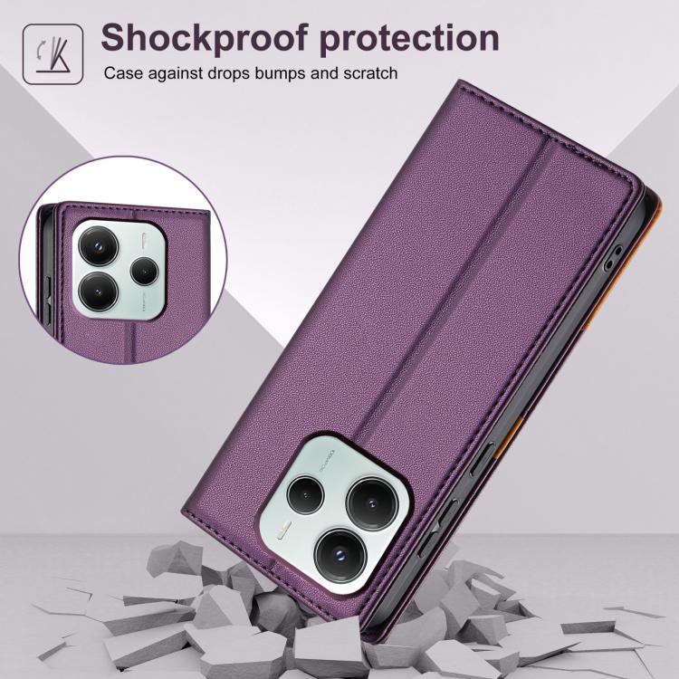 For Redmi Note 14 Pro 5G Global N.BEKUS P3 RFID Stitching Magnetic Flip Leather Phone Case