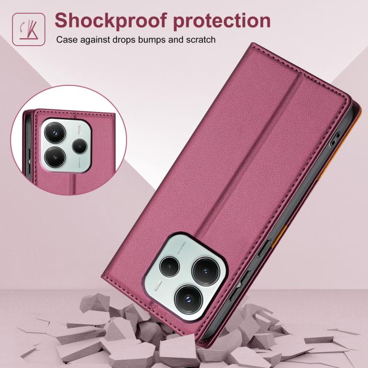 For Redmi Note 14 Pro 5G Global N.BEKUS P3 RFID Stitching Magnetic Flip Leather Phone Case