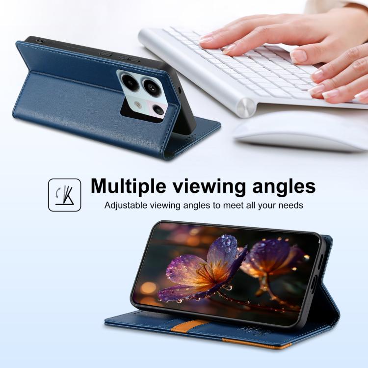 For Redmi Note 12S / Note 11S 4G N.BEKUS P3 RFID Stitching Magnetic Flip Leather Phone Case