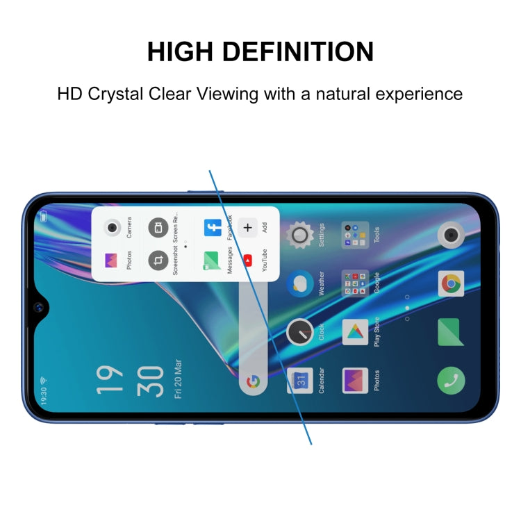 For OPPO A11k 25 PCS Full Glue Full Screen Tempered Glass Film