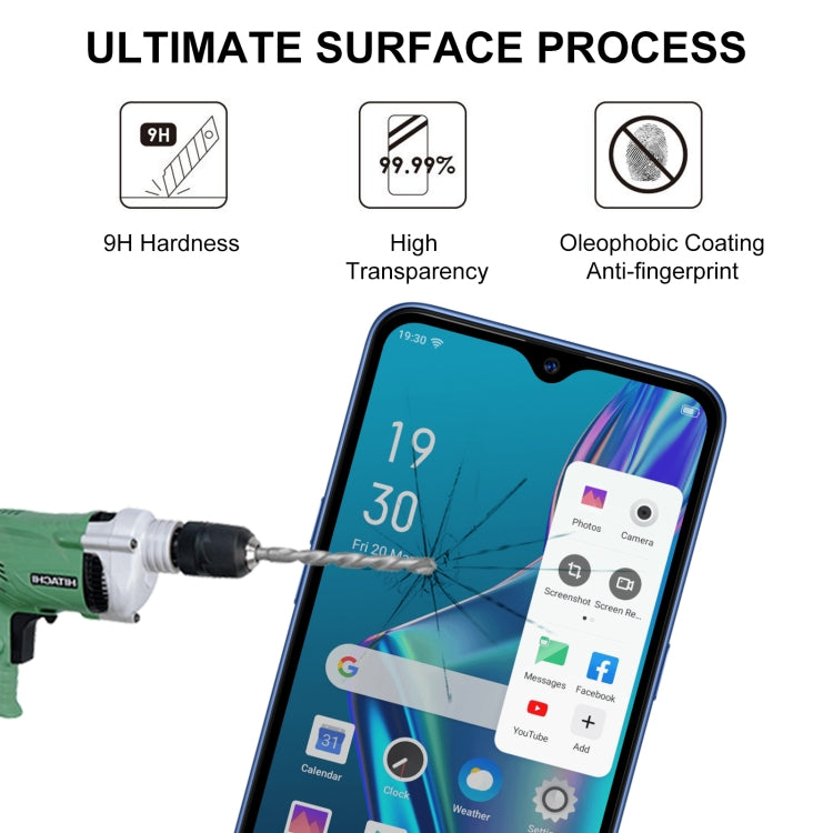 For OPPO A11k 25 PCS Full Glue Full Screen Tempered Glass Film