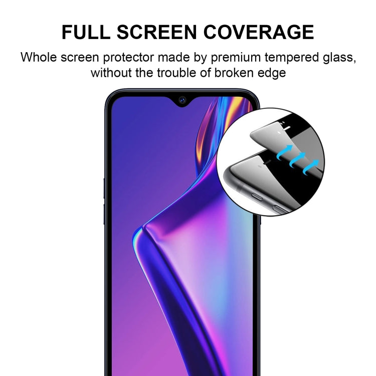 For OPPO A12 25 PCS Full Glue Full Screen Tempered Glass Film