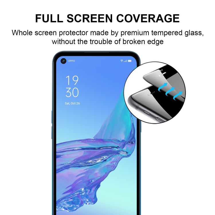 For OPPO A53 25 PCS Full Glue Full Screen Tempered Glass Film