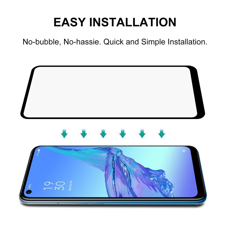 For OPPO A53 25 PCS Full Glue Full Screen Tempered Glass Film