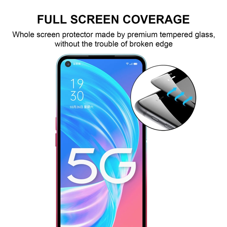 For OPPO A72 5G 25 PCS Full Glue Full Screen Tempered Glass Film