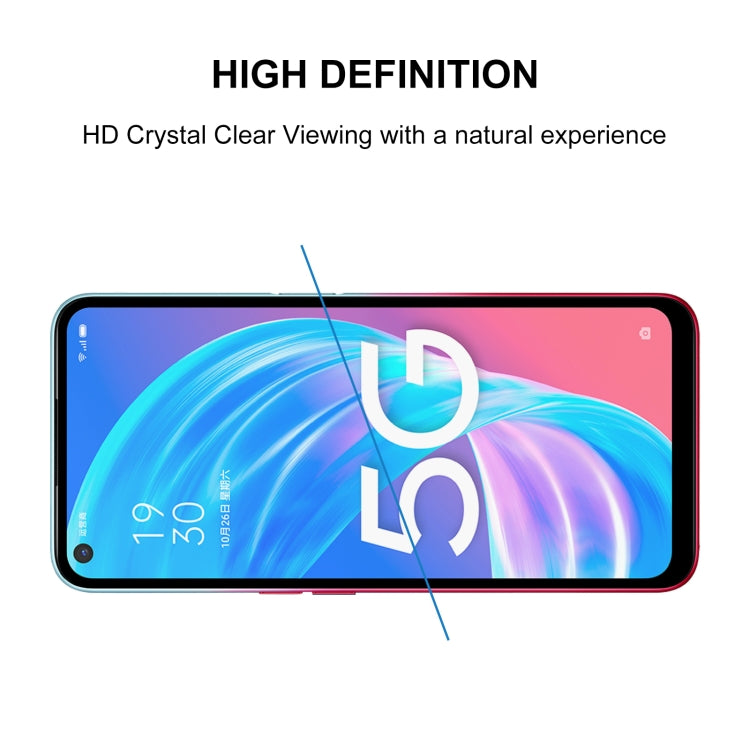 For OPPO A72 5G 25 PCS Full Glue Full Screen Tempered Glass Film