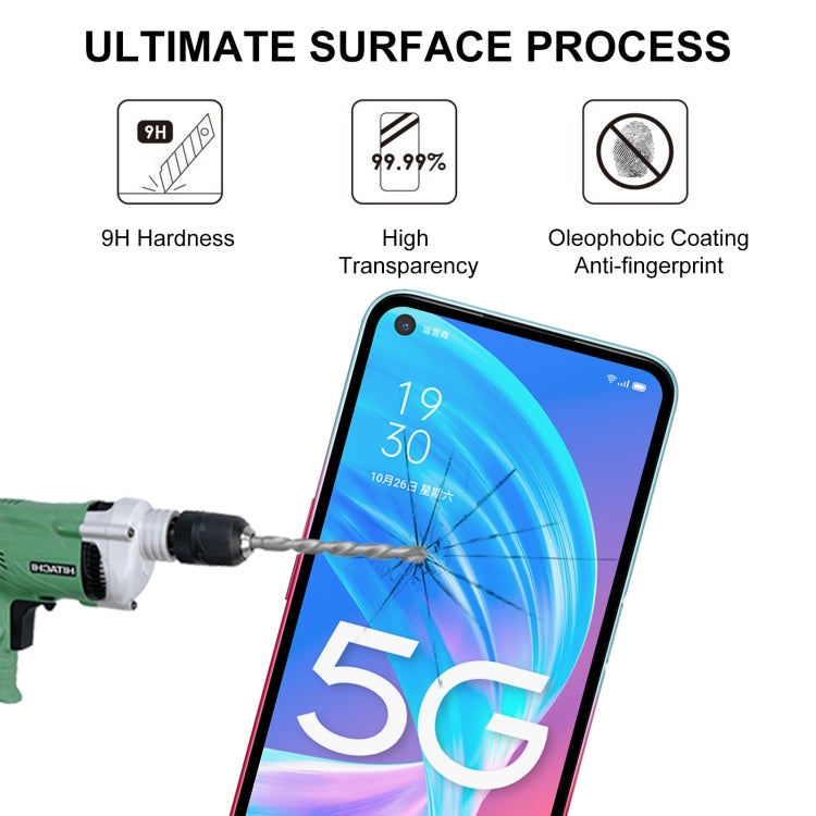 For OPPO A72 5G 25 PCS Full Glue Full Screen Tempered Glass Film
