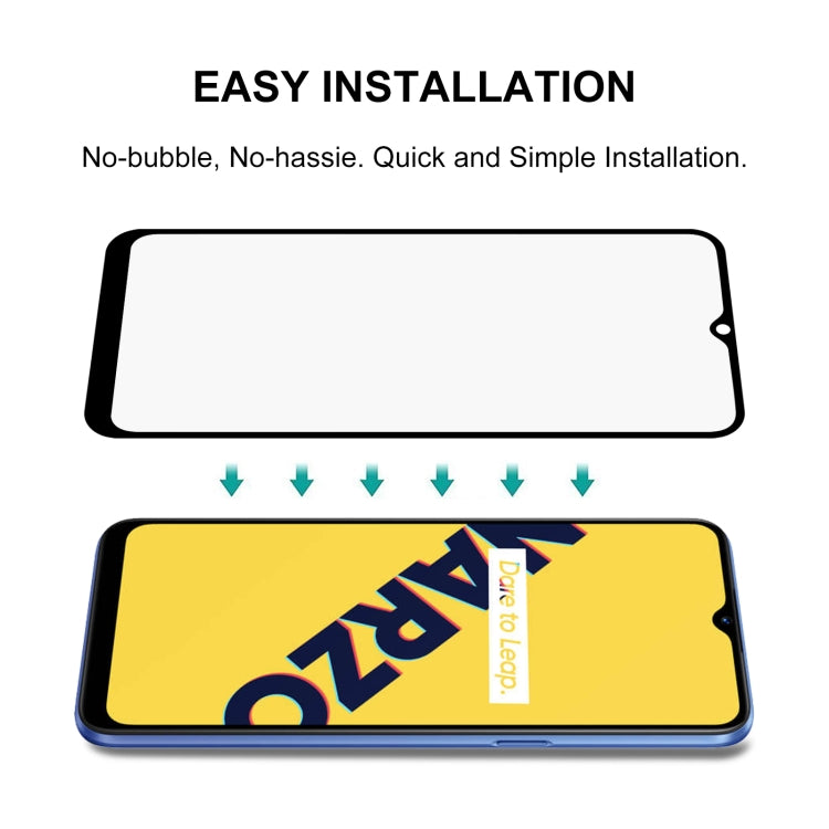 For OPPO Realme Narzo 10A 25 PCS Full Glue Full Screen Tempered Glass Film