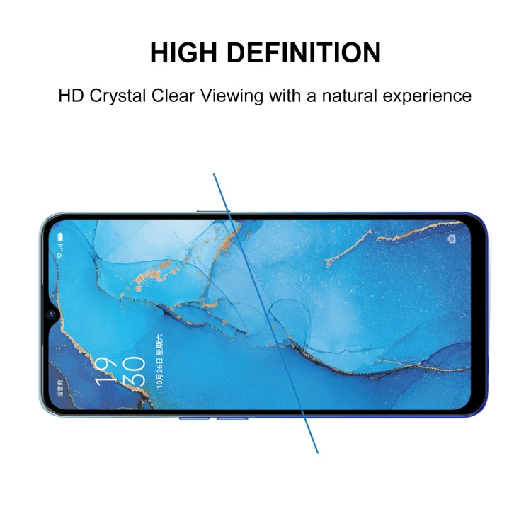 For OPPO Reno3 A 25 PCS Full Glue Full Screen Tempered Glass Film